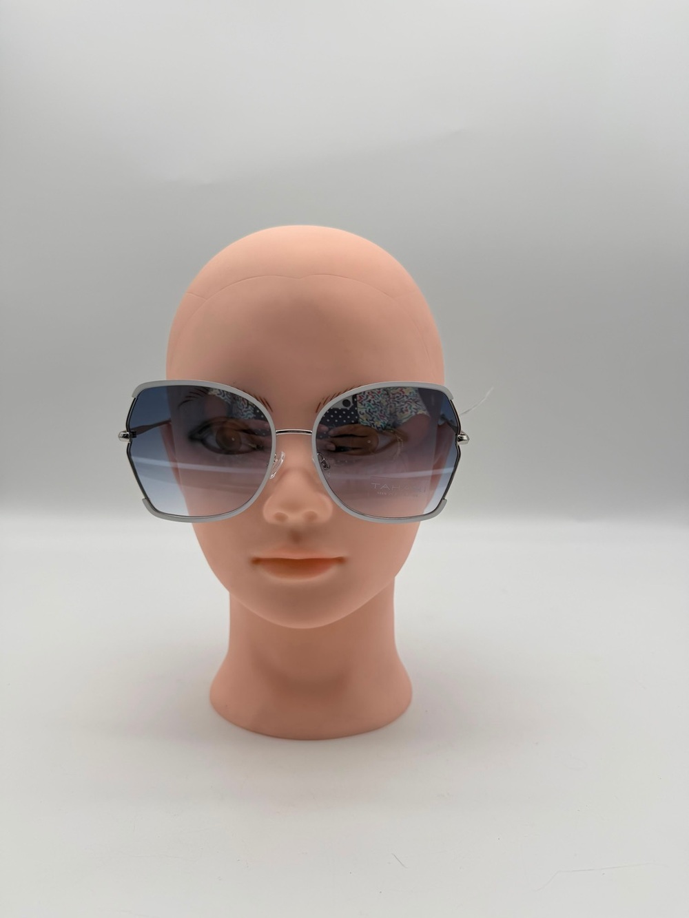 Tahari Women's Blue Gradient Oversized Sunglasses
